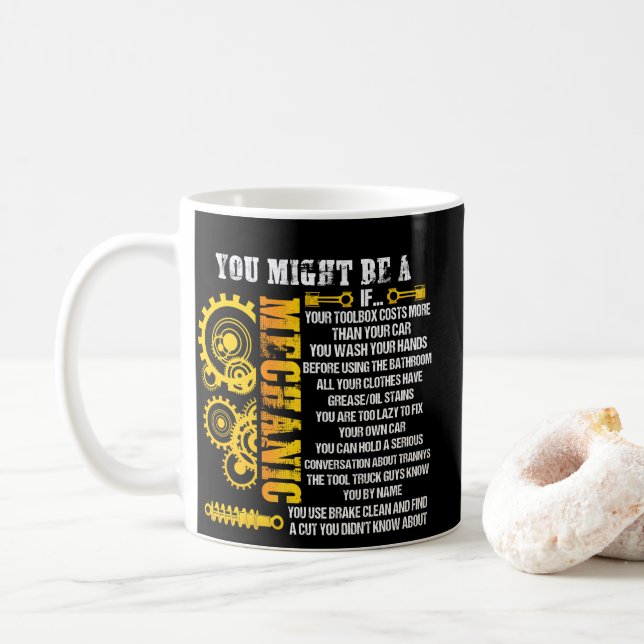 Mug Vous Pourriez Être Un Mécanicien Si Les Raisons Po (Avec donut)