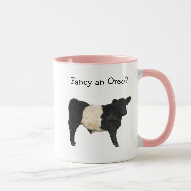 Mug Vous voulez un Oreo ? Beltie Steer, Vache Beltie (Droite)