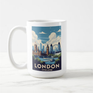 Mug Voyage à Londres Monument de Grande-Bretagne Angle