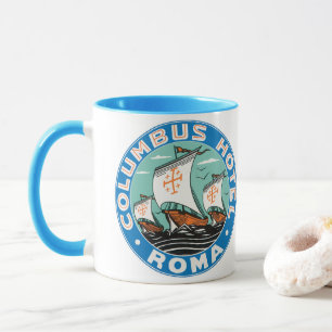 Mug Voyage Ancien, Hôtel Columbus à Rome Italie