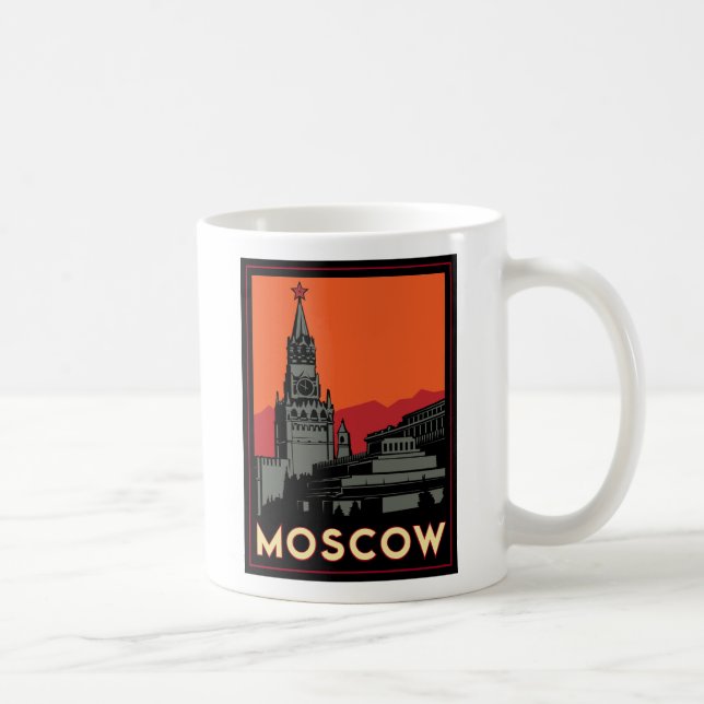 Mug voyage d'art déco de Moscou Russie le Kremlin (Droite)