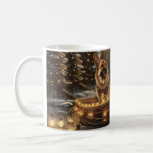 Mug Voyage de Noël du berger allemand