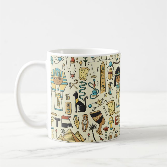 Mug Voyage en Egypte. Motif transparent (Gauche)