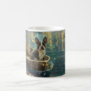 Mug Voyage festif de Noël de Boston Terrier