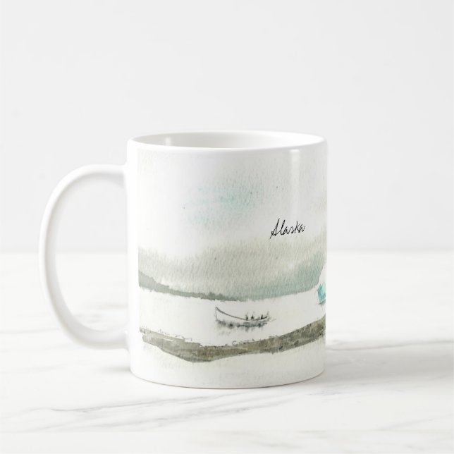 Mug Voyage gaucher de bateau de l'Alaska (Gauche)