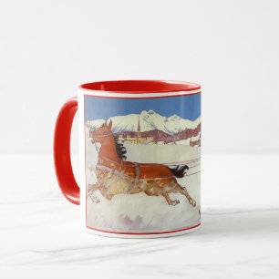 Mug Voyage Rétro, Hiver en Engadin Suisse