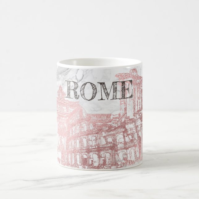 MUG VOYAGE ROME, FAUX ROSE GOLD+MARBLE (Centre)