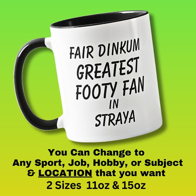 Mug Vrai de vrai MEILLEUR FAN DE FOOT en Straya  (Créateur téléchargé)