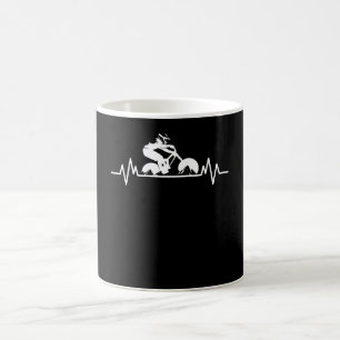 Mug VTT Downhill Heartbeat Fun Bicycle Cadeau