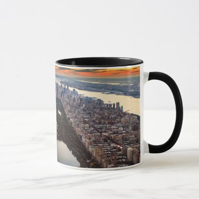 Mug Vue aérienne de Central Park au coucher du soleil (Droite)