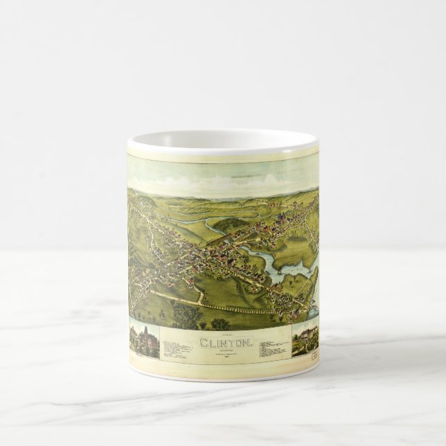 Mug Vue aérienne de Clinton, Connecticut (1881) (Centre)
