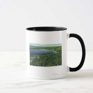 Mug Vue aérienne de lac Massabesic près de ville