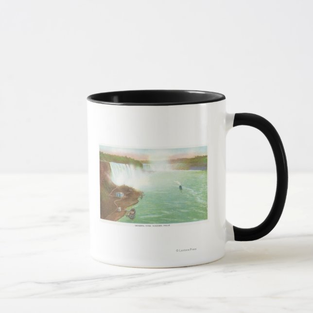 Mug Vue aérienne des chutes Niagara entières (Droite)