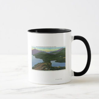 Mug Vue aérienne du lac Placid et du lac Mirror