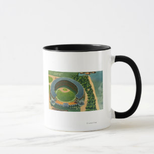 Mug Vue aérienne du stade municipal de Cleveland, OH