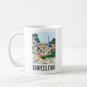 Mug Vue colorée de Barcelone Espagne