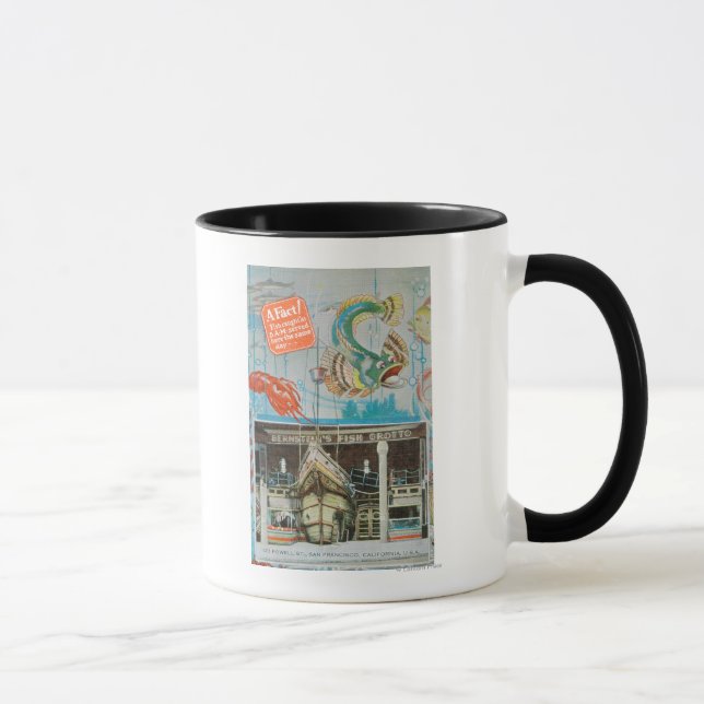 Mug Vue de la grotte aux poissons de Bernstein avec du (Droite)