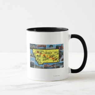 Mug Vue de l'état avec des villes, vues pittoresques