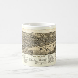 Mug Vue de l'oeil d'oiseaux de Bellaire, Ohio (1882)