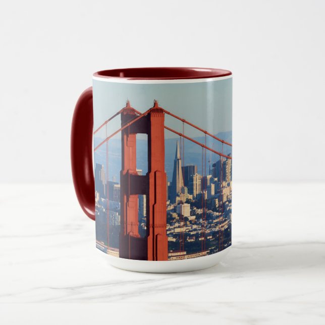 Mug Vue de San Francisco par Golden Gate Bridge (Devant gauche)