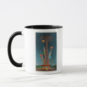 Mug Vue de saut de parachute de parc de course