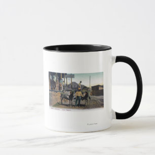 Mug Vue des ânes portant WaterBisbee, AZ
