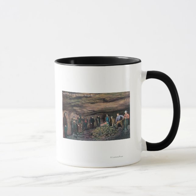 Mug Vue des mineurs d'or de la mine TreadwellJuneau, A (Droite)