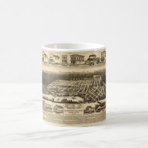 Mug vue d'Oiseau-oeil de Snohomish, Washington (1890)