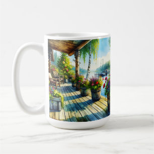Mug Vue du lac House Terrasse surplombant la baie