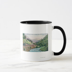 Mug Vue d'un train pour la vallée de Yosemite