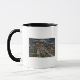 Mug Vue générale d'avenue de surf la nuit