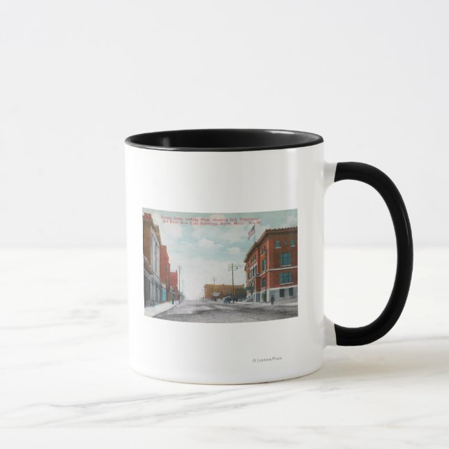 Mug Vue occidentale de Granite StreetButte, MT (Droite)