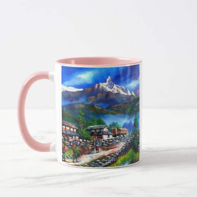 Mug Vue Panoramique De L'Everest Mountain Nepal (Gauche)