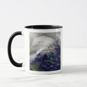 Mug Vue satellite d'une tempête massive d'hiver