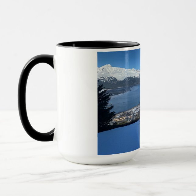 Mug Vue sur la montagne d'hiver (Gauche)