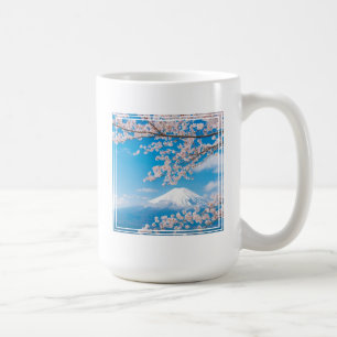 Mug Vue sur le Mont Fuji aux fleurs de cerisiers
