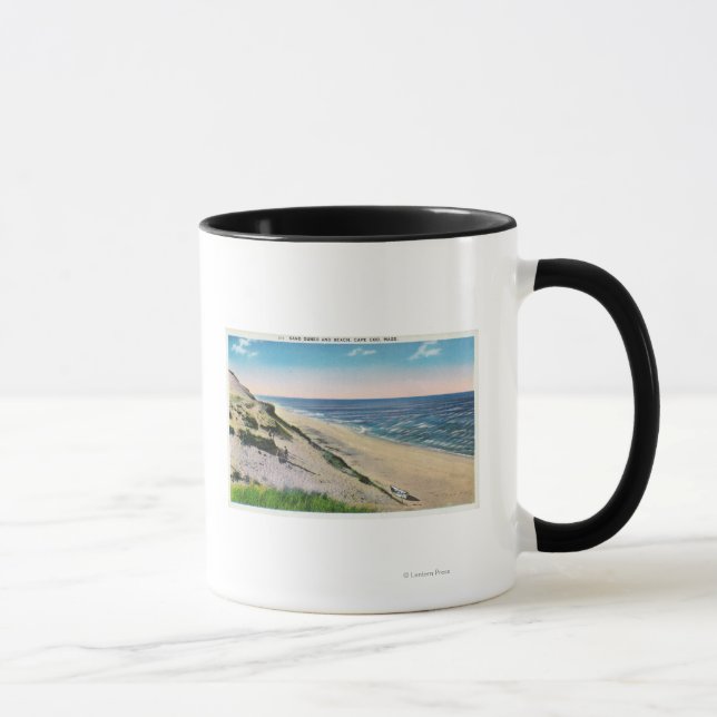 Mug Vue sur les dunes de sable et la plage (Droite)