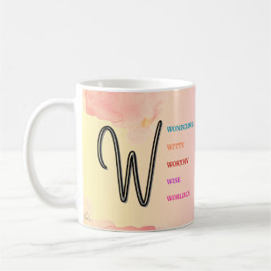 Mug "W" initial (11oz)