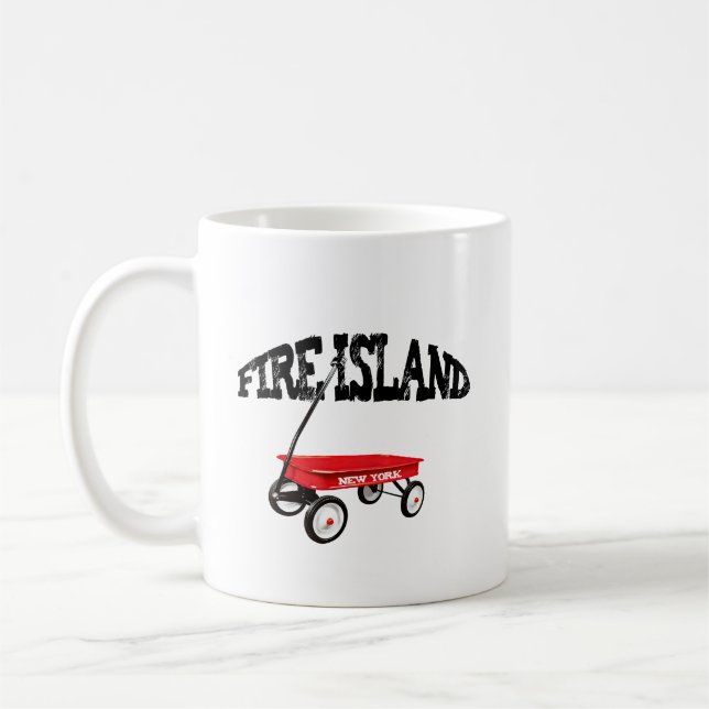 Mug wagon rouge FIRE ISLAND NEW YORK Beach ferry famil (Gauche)