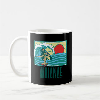 Mug Waianae Hawaii Vintage Surfer Wave Retro Graphisme