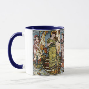 Mug Walter Crane Ships, Dames gracieuses, Art Nouveau