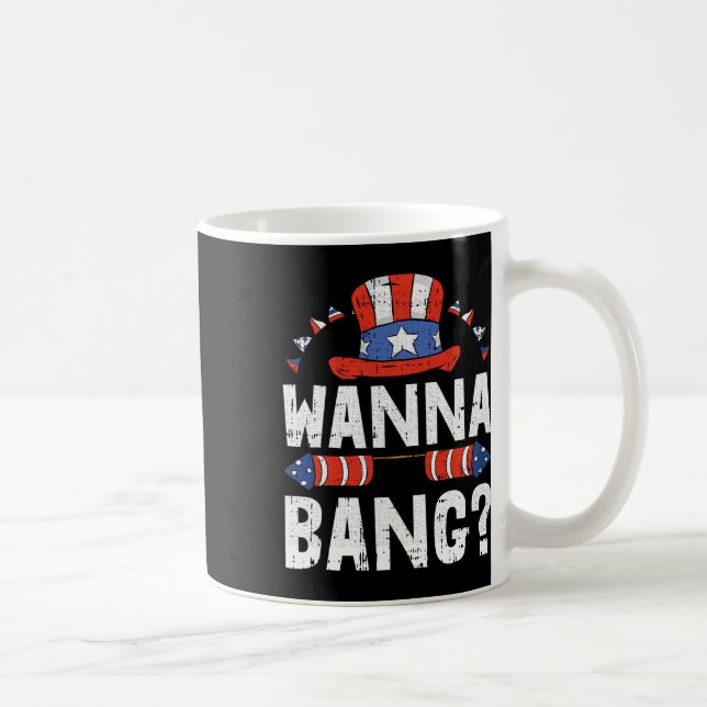 Mug Wanna Ng 4 juillet Funky Fireworks Patriotique Ame (Droite)