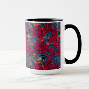 Mug Waratah rouge et brunes