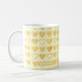 Mug Warm Cream Minimal Hearts Valentine’s Gift