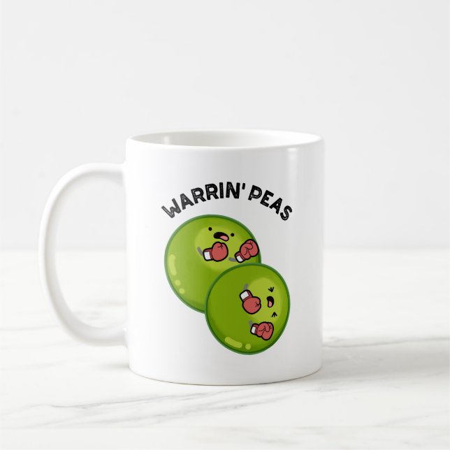 Mug Warrin Peace Funny Pea Pun (Gauche)