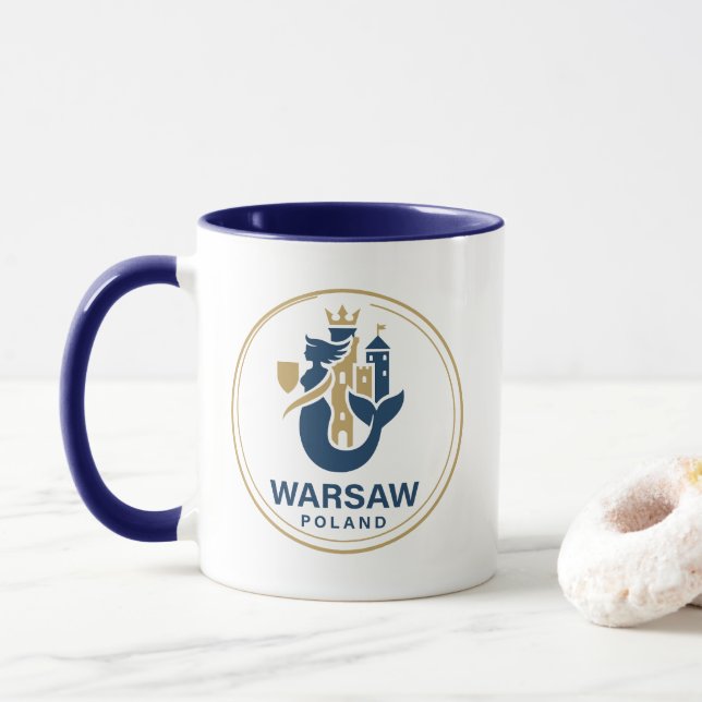 Mug Warsaw Poland Europe (Avec donut)