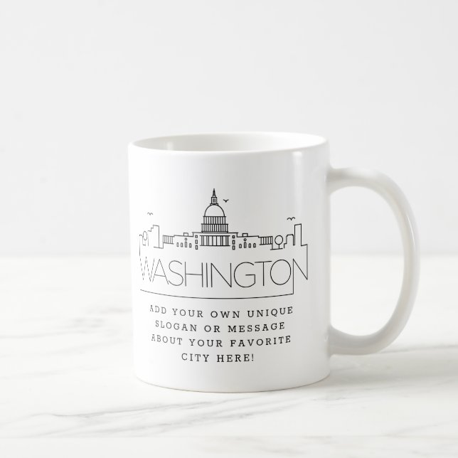 Mug Washington DC | Musique Skyline de la ville (Droite)