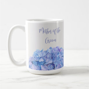 Mug Watercolor Blue Hydrangea Bride fête