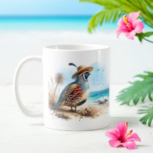 Mug Watercolor California Quail