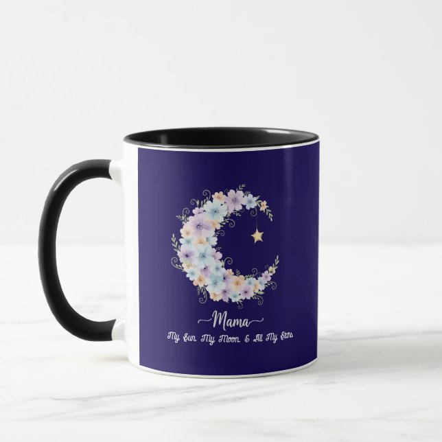 Mug Watercolor Floral Moon Mama (Gauche)
